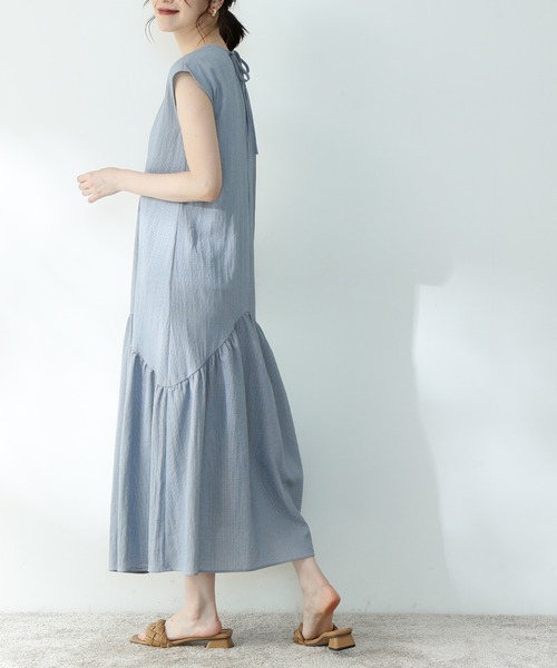 ◆フレンチスリーブイレヘムマーメイドワンピース