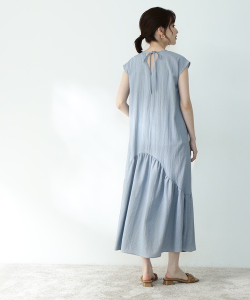 ◆フレンチスリーブイレヘムマーメイドワンピース