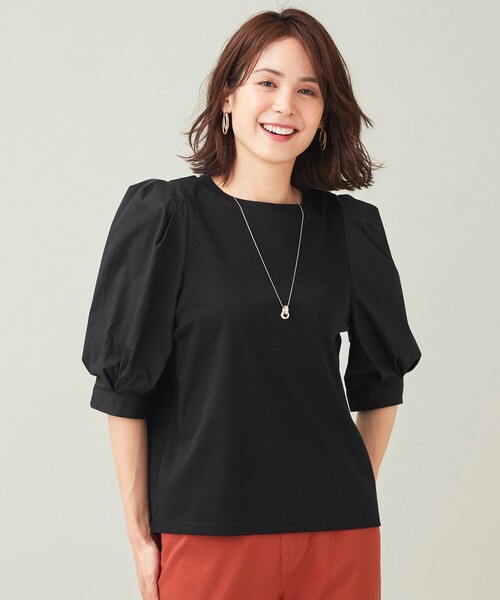 ANY(エニィ)の「【接触冷感】秋メキ袖ボリューム カットソー(Tシャツ/カットソー・レディース・オレンジ系/アイボリー系/ブラック系・4)」の2枚目の写真