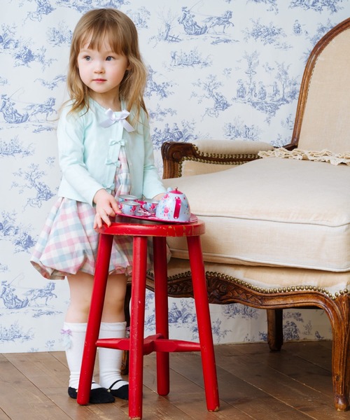 panpantutu（パンパンチュチュ）の「UVcut フレンチリボンカーディガン（カーディガン/ボレロ・キッズ・ライトグレー/ベビーピンク/ネイビー/レモンイエロー/ミント・80ｃｍ/90cm/110cm/100cm/130cm/120cm）」の21枚目の写真