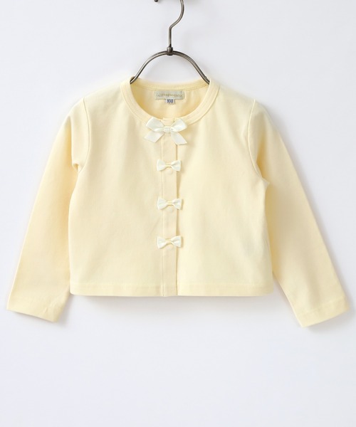 panpantutu（パンパンチュチュ）の「UVcut フレンチリボンカーディガン（カーディガン/ボレロ・キッズ・ライトグレー/ベビーピンク/ネイビー/レモンイエロー/ミント・80ｃｍ/90cm/110cm/100cm/130cm/120cm）」の18枚目の写真