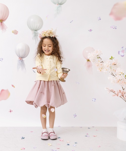 panpantutu（パンパンチュチュ）の「UVcut フレンチリボンカーディガン（カーディガン/ボレロ・キッズ・ライトグレー/ベビーピンク/ネイビー/レモンイエロー/ミント・80ｃｍ/90cm/110cm/100cm/130cm/120cm）」の17枚目の写真