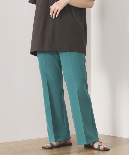 BEAMS HEART(ビームスハート)の「BEAMS HEART / セミフレア パンツ(スラックス・レディース・ブラック/オレンジ/グリーン・SMALL/MEDIUM)」の2枚目の写真