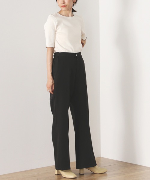 BEAMS HEART(ビームスハート)の「BEAMS HEART / セミフレア パンツ(スラックス・レディース・ブラック/オレンジ/グリーン・SMALL/MEDIUM)」の9枚目の写真