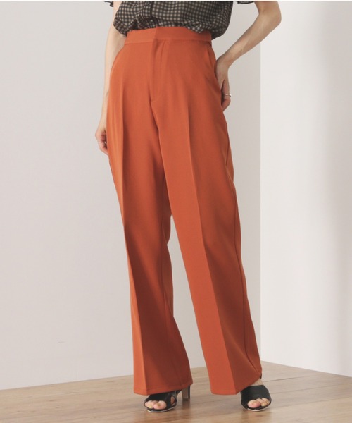 BEAMS HEART(ビームスハート)の「BEAMS HEART / セミフレア パンツ(スラックス・レディース・ブラック/オレンジ/グリーン・SMALL/MEDIUM)」の8枚目の写真