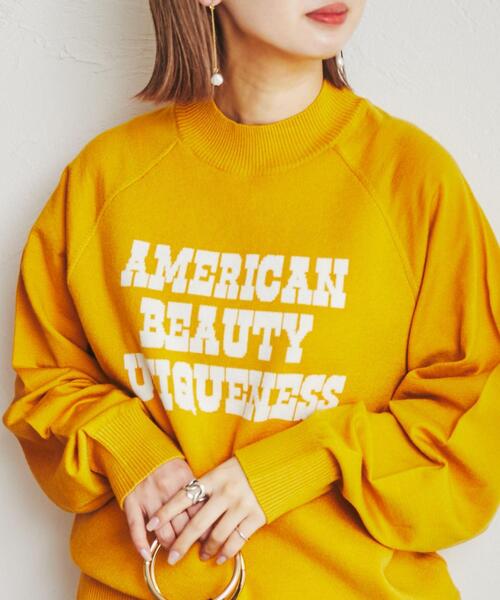 coen（コーエン）の「もちふわロゴジャカードラグランニット（ニット/セーター・レディース・ライム/グレー/イエロー・L/M）」の3枚目の写真