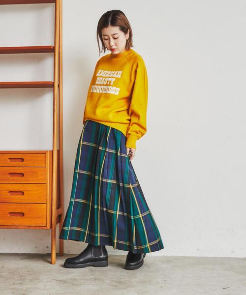 coen（コーエン）の「もちふわロゴジャカードラグランニット（ニット/セーター・レディース・ライム/グレー/イエロー・L/M）」の7枚目の写真