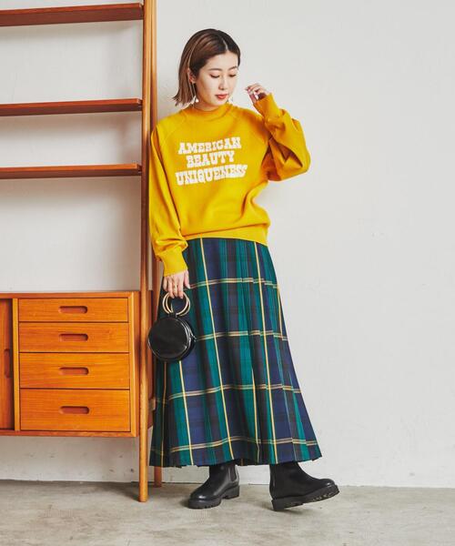 coen（コーエン）の「もちふわロゴジャカードラグランニット（ニット/セーター・レディース・ライム/グレー/イエロー・L/M）」の19枚目の写真