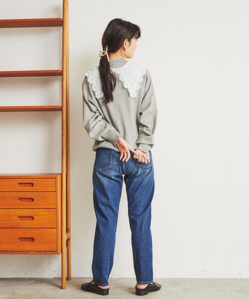 coen（コーエン）の「もちふわロゴジャカードラグランニット（ニット/セーター・レディース・ライム/グレー/イエロー・L/M）」の17枚目の写真