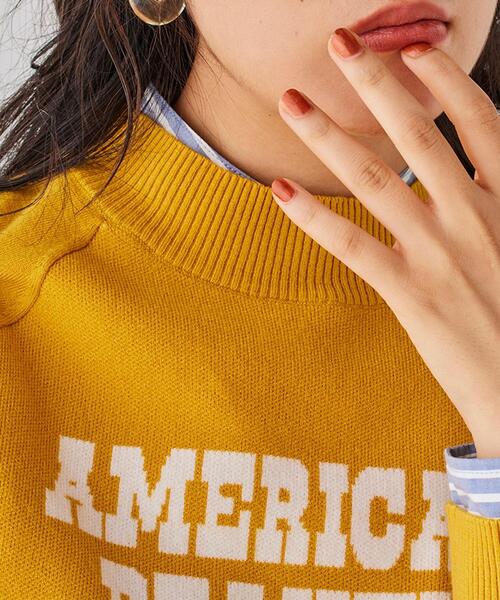 coen（コーエン）の「もちふわロゴジャカードラグランニット（ニット/セーター・レディース・ライム/グレー/イエロー・L/M）」の16枚目の写真