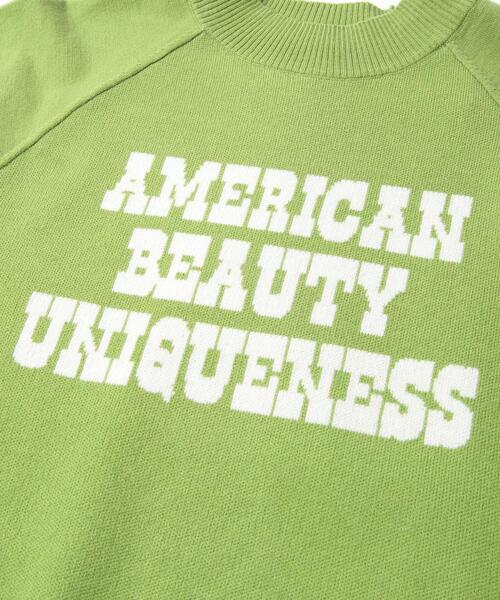 coen（コーエン）の「もちふわロゴジャカードラグランニット（ニット/セーター・レディース・ライム/グレー/イエロー・L/M）」の12枚目の写真