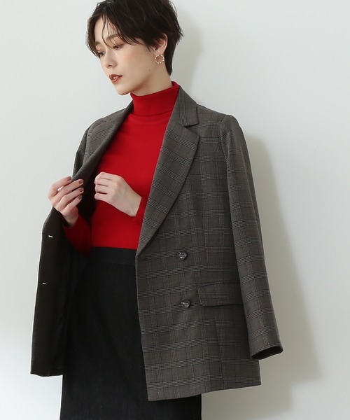 N.(N. Natural Beauty Basic)(エヌエヌナチュラルビューティーベーシック)の「◆ウールベーシック天竺プレーティングタートルネックニット(ニット/セーター・レディース・オフホワイト/ブラック/モーブ系/イエロー/レッド・MEDIUM)」の5枚目の写真