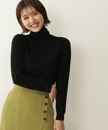 N.(N. Natural Beauty Basic) | ◆ウールベーシック天竺プレーティングタートルネックニット(ニット/セーター)