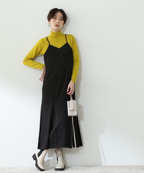 N.(N. Natural Beauty Basic)(エヌエヌナチュラルビューティーベーシック)の「◆ウールベーシック天竺プレーティングタートルネックニット(ニット/セーター・レディース・オフホワイト/ブラック/モーブ系/イエロー/レッド・MEDIUM)」の8枚目の写真