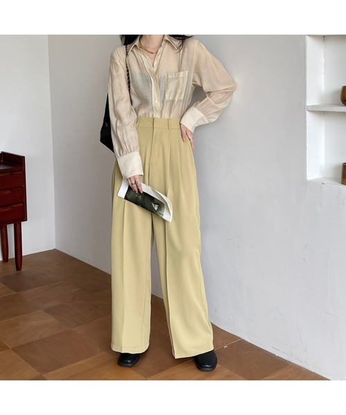 Banner Barrett（バナーバレット）の「カラータックスラックス（スラックス・レディース・ブルー/ライトグリーン/ナチュラル・SMALL/MEDIUM/LARGE/S/M/L）」の9枚目の写真