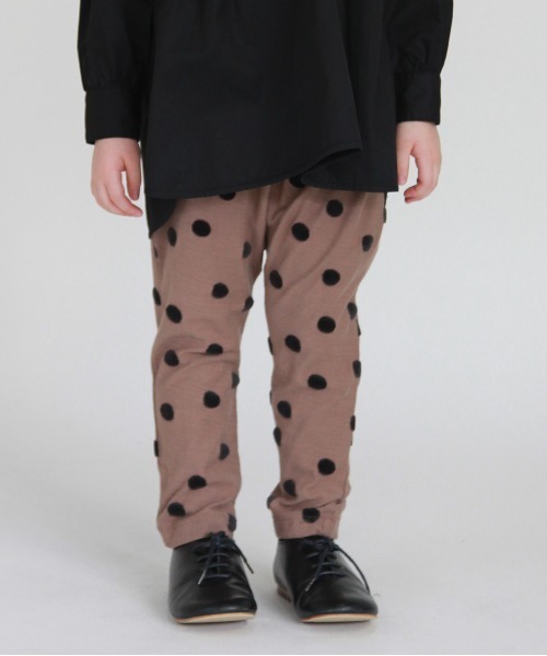 FITH（フィス）の「ドットカットベロアジャガード リラックス ロングパンツ（その他パンツ・キッズ・ホワイト/パープル/ブラウン・90/100/110/120/80）」の3枚目の写真
