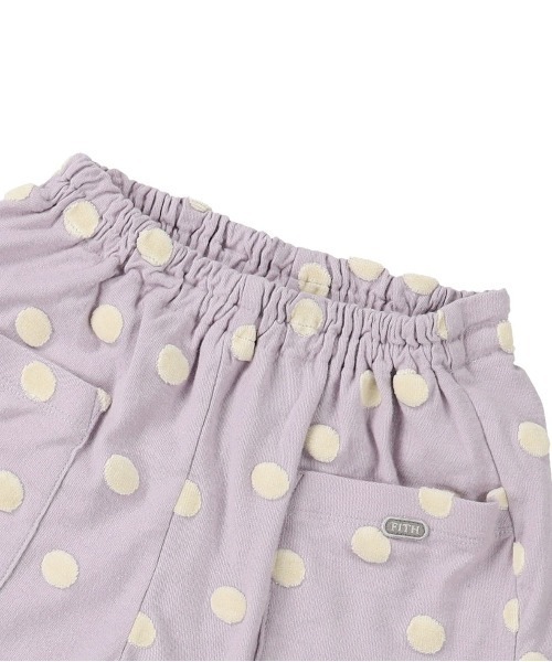 FITH（フィス）の「ドットカットベロアジャガード リラックス ロングパンツ（その他パンツ・キッズ・ホワイト/パープル/ブラウン・90/100/110/120/80）」の7枚目の写真