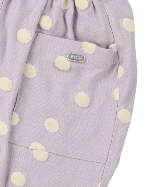 FITH（フィス）の「ドットカットベロアジャガード リラックス ロングパンツ（その他パンツ・キッズ・ホワイト/パープル/ブラウン・90/100/110/120/80）」の8枚目の写真