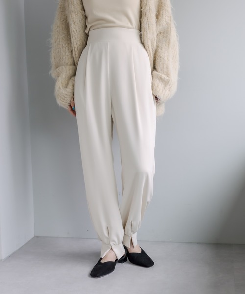 mystic（ミスティック）の「裾スリットイージーパンツ（その他パンツ・レディース・ブラック/アイボリー・1/2）」の6枚目の写真
