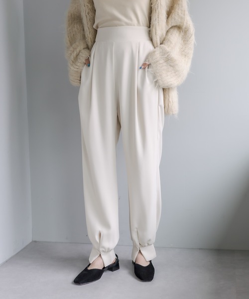 mystic（ミスティック）の「裾スリットイージーパンツ（その他パンツ・レディース・ブラック/アイボリー・1/2）」の12枚目の写真