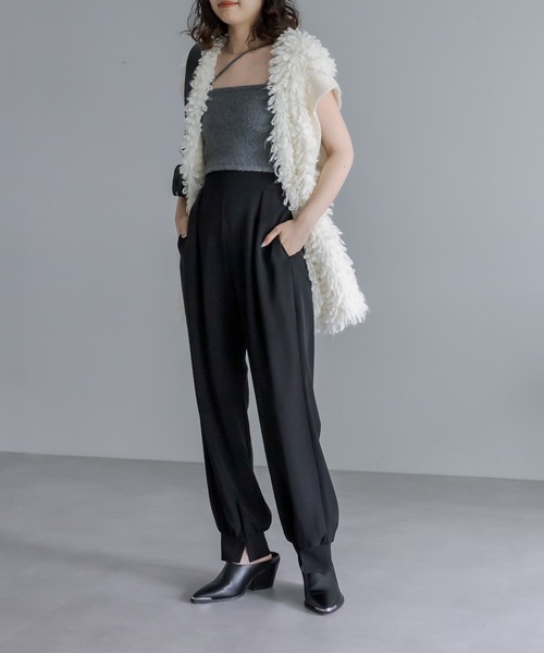 mystic（ミスティック）の「裾スリットイージーパンツ（その他パンツ・レディース・ブラック/アイボリー・1/2）」の16枚目の写真