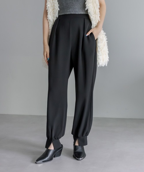 mystic（ミスティック）の「裾スリットイージーパンツ（その他パンツ・レディース・ブラック/アイボリー・1/2）」の4枚目の写真