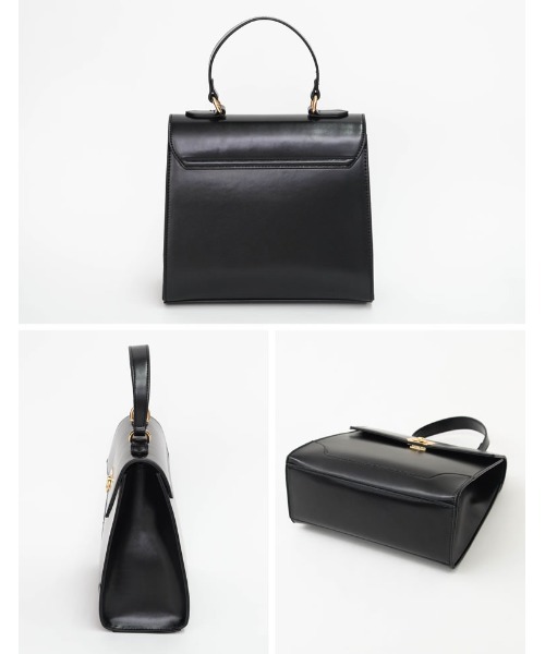 Re:EDIT（リエディ）の「[神山まりあさん着用]合皮ゴールドバックルフラップハンドバッグ（ハンドバッグ・レディース・ブラウン/ブラック・FREE）」の14枚目の写真