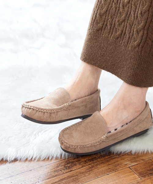 mooimooi（モーイモーイ）の「撥水 シンプルファーモカシン（モカシン/デッキシューズ・レディース・チャコールグレー/ブラック/ブラック系その他/グレー系その他/グレイッシュベージュ/ブラック系その他2/ブラック系その他3/ベージュ系1/ベージュ系2/ベージュ系3・LL/3L/S/M/L/XS/4L）」の8枚目の写真