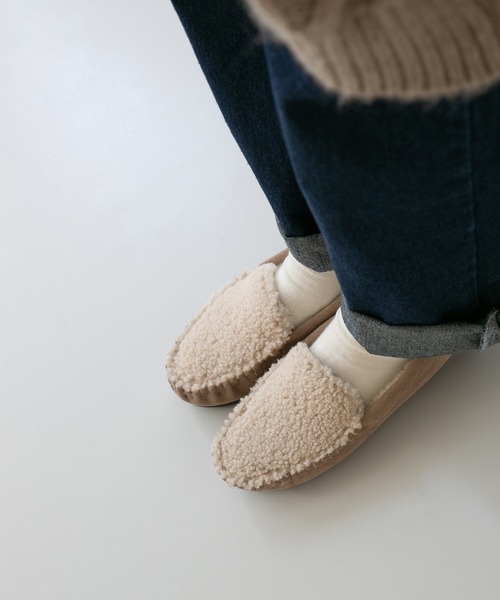 mooimooi（モーイモーイ）の「撥水 シンプルファーモカシン（モカシン/デッキシューズ・レディース・チャコールグレー/ブラック/ブラック系その他/グレー系その他/グレイッシュベージュ/ブラック系その他2/ブラック系その他3/ベージュ系1/ベージュ系2/ベージュ系3・LL/3L/S/M/L/XS/4L）」の10枚目の写真