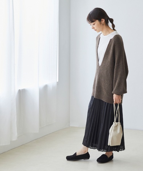 mooimooi（モーイモーイ）の「撥水 シンプルファーモカシン（モカシン/デッキシューズ・レディース・チャコールグレー/ブラック/ブラック系その他/グレー系その他/グレイッシュベージュ/ブラック系その他2/ブラック系その他3/ベージュ系1/ベージュ系2/ベージュ系3・LL/3L/S/M/L/XS/4L）」の14枚目の写真