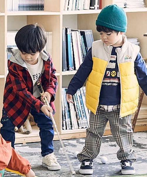 kladskap（クレードスコープ）の「チェックロング丈テーパードパンツ（その他パンツ・キッズ・ベージュ・120cm/100cm/110cm/130cm/90cm）」の12枚目の写真