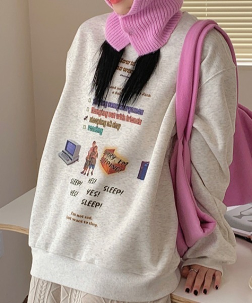 Vipoa（ヴィポア）の「RETRO DESIGN SWEAT（スウェット・レディース・オートミール・FREE）」の5枚目の写真