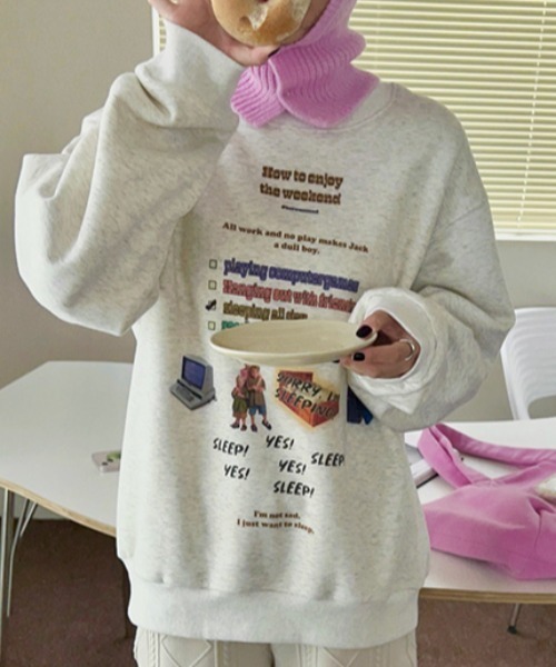 Vipoa（ヴィポア）の「RETRO DESIGN SWEAT（スウェット・レディース・オートミール・FREE）」の6枚目の写真