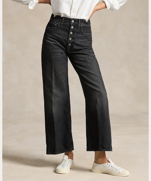 クロップド ワイドレッグ ジーンズ（デニムパンツ）｜POLO RALPH