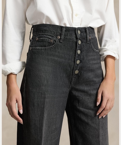 クロップド ワイドレッグ ジーンズ（デニムパンツ）｜POLO RALPH
