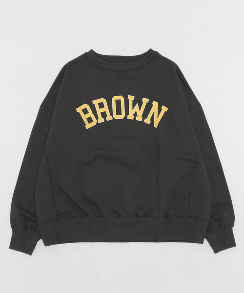 FANEUIL（ファヌル）の「FANEUIL/ファヌル  ハードコンパクト裏毛カレッジスウェット（スウェット・レディース・グリーン/チャコール・M）」の2枚目の写真