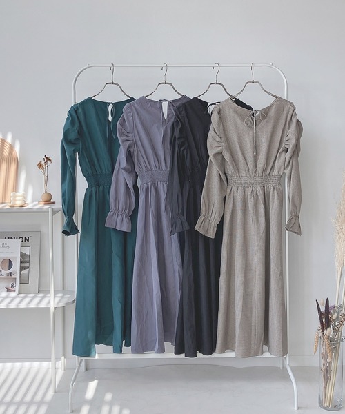 AS KNOW AS plus（アズノゥアズプラス）の「♪パワショルキラ釦ワンピース　【2023AWアイテム】（ワンピース・レディース・ブルーグレー/ベージュ系その他/ブラック/グリーン/ブラック系その他/ホワイト系その他/ブラック系/ブラウン系/ベージュ系その他2/ベージュ系その他3・FREE）」の13枚目の写真