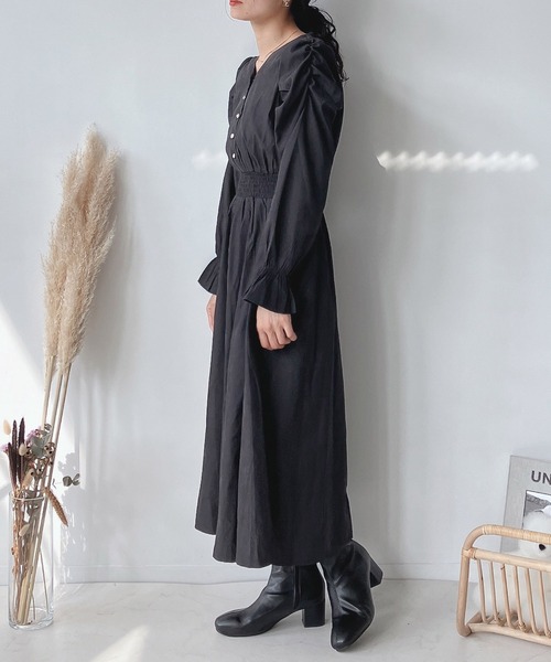 AS KNOW AS plus（アズノゥアズプラス）の「♪パワショルキラ釦ワンピース　【2023AWアイテム】（ワンピース・レディース・ブルーグレー/ベージュ系その他/ブラック/グリーン/ブラック系その他/ホワイト系その他/ブラック系/ブラウン系/ベージュ系その他2/ベージュ系その他3・FREE）」の19枚目の写真