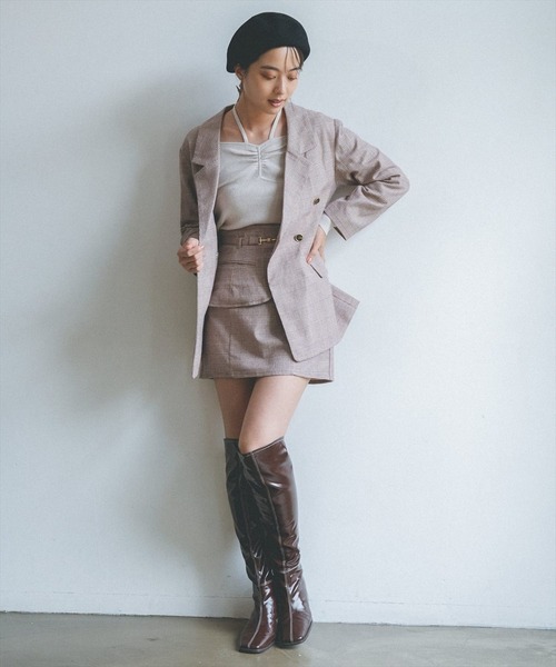 REDYAZEL(レディアゼル)の「チェックテーラードジャケット(テーラードジャケット・レディース・ベージュ/グレー・SMALL/MEDIUM)」の10枚目の写真