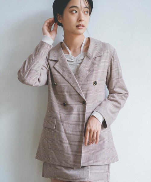 REDYAZEL(レディアゼル)の「チェックテーラードジャケット(テーラードジャケット・レディース・ベージュ/グレー・SMALL/MEDIUM)」の11枚目の写真