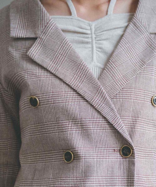 REDYAZEL(レディアゼル)の「チェックテーラードジャケット(テーラードジャケット・レディース・ベージュ/グレー・SMALL/MEDIUM)」の15枚目の写真