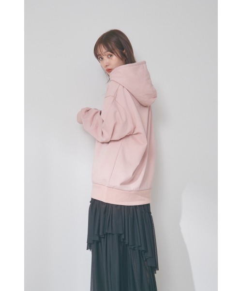 N WITH.（エヌウィズ）の「N WITH.ロゴフーディー（パーカー・レディース・ピンク/ブラウン系その他/ブラック・F）」の6枚目の写真