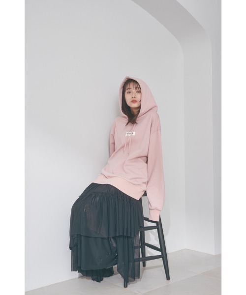 N WITH.（エヌウィズ）の「N WITH.ロゴフーディー（パーカー・レディース・ピンク/ブラウン系その他/ブラック・F）」の9枚目の写真