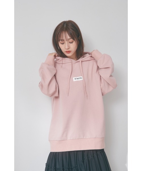 N WITH.（エヌウィズ）の「N WITH.ロゴフーディー（パーカー・レディース・ピンク/ブラウン系その他/ブラック・F）」の8枚目の写真