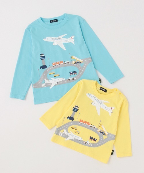kladskap（クレードスコープ）の「【JAL】滑走路長袖Tシャツ（Tシャツ/カットソー・キッズ・ライトブルー/イエロー・120cm/110cm/100cm/90cm/130cm）」の13枚目の写真