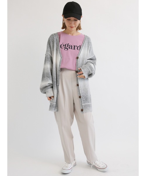 Samansa Mos2 blue(サマンサモスモスブルー)の「ロゴプリントロンT(Tシャツ/カットソー・レディース・ピンク/サックスブルー/オフホワイト・フリ-)」の21枚目の写真