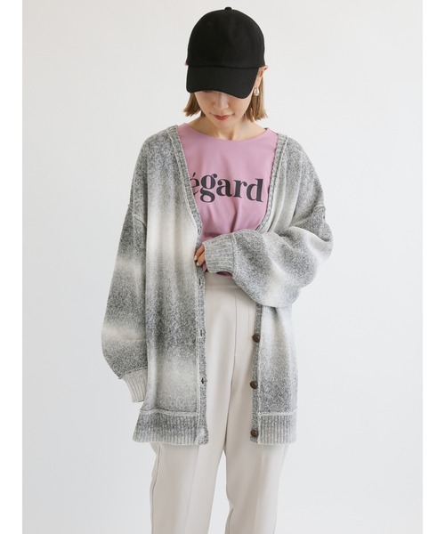 Samansa Mos2 blue(サマンサモスモスブルー)の「ロゴプリントロンT(Tシャツ/カットソー・レディース・ピンク/サックスブルー/オフホワイト・フリ-)」の10枚目の写真