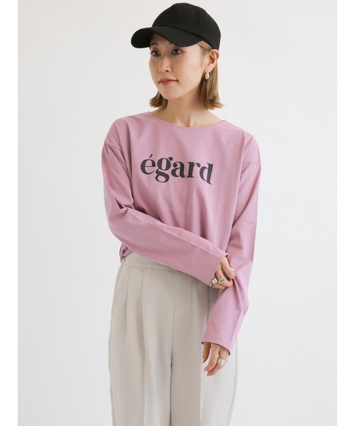 Samansa Mos2 blue(サマンサモスモスブルー)の「ロゴプリントロンT(Tシャツ/カットソー・レディース・ピンク/サックスブルー/オフホワイト・フリ-)」の6枚目の写真