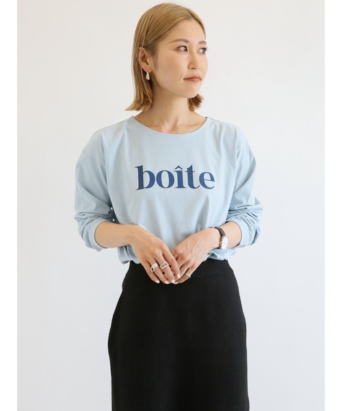 Samansa Mos2 blue(サマンサモスモスブルー)の「ロゴプリントロンT(Tシャツ/カットソー・レディース・ピンク/サックスブルー/オフホワイト・フリ-)」の17枚目の写真