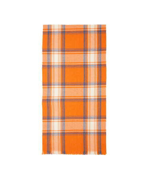 DIESEL(ディーゼル)の「メンズ ウール ストール チェック(ストール/ショール・メンズ・オレンジ/ブラウン/イエロー・UNI)」の4枚目の写真